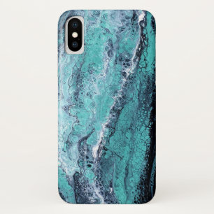 Green Black Swirl iPhone X Case