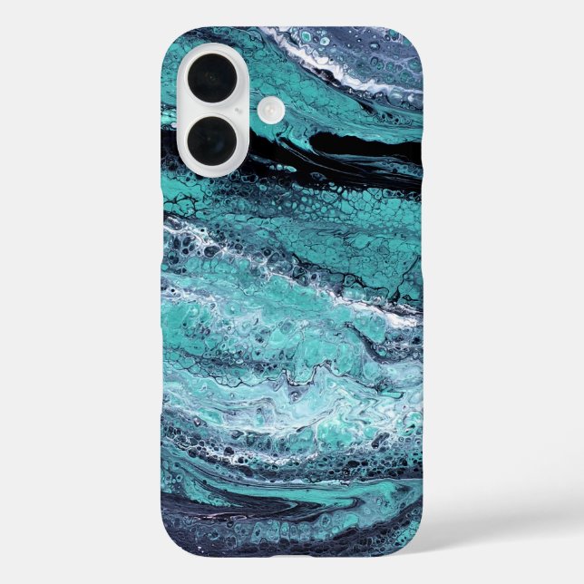 Green Black Swirl Case-Mate iPhone Case (Back)
