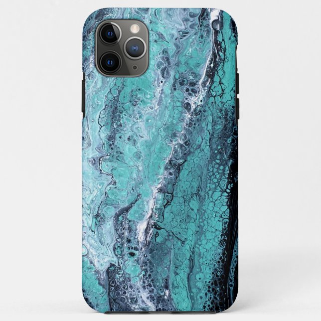 Green Black Swirl Case-Mate iPhone Case (Back)