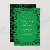 Green & Black Swirl Gothic Wedding