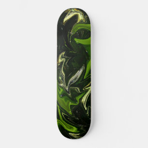 Green black swirl Skateboard