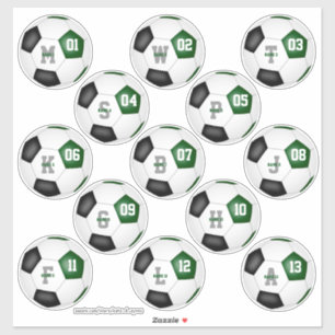 green black team colours boys girls set 13 soccer