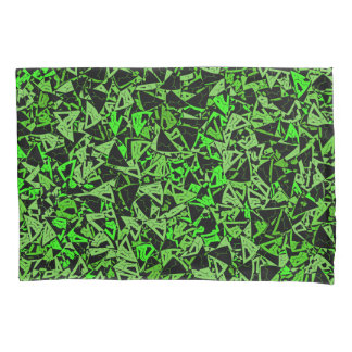 Green Black Triangle Pattern Pillowcase