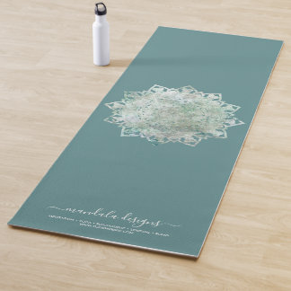 Green black two sided Mandala Yoga Mat
