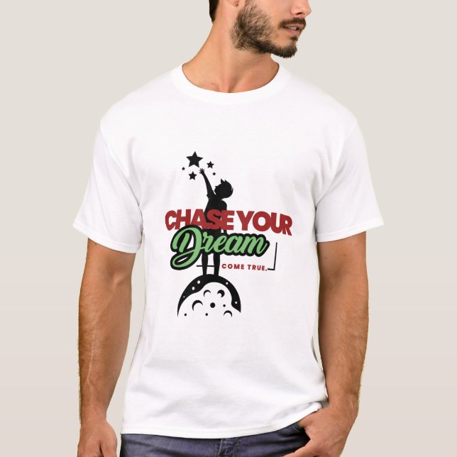 green black typography  T-Shirt (Front)