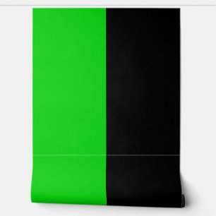 Green Black Vertical Big Stripes Pattern Wallpaper