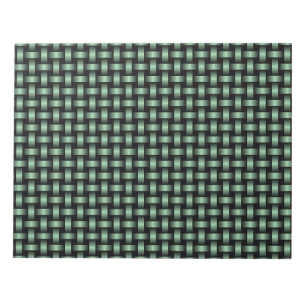 Green Black Weave Pattern Notepad