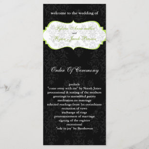 green black Wedding program Programme