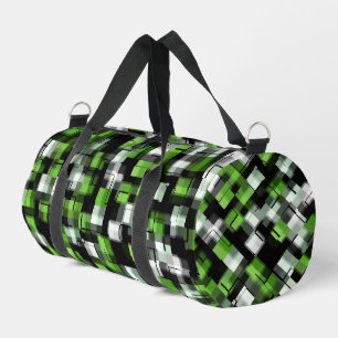 Green Black White Trendy Pattern Duffle Bag