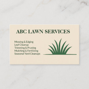 Green Blades Lawn Care Business Card