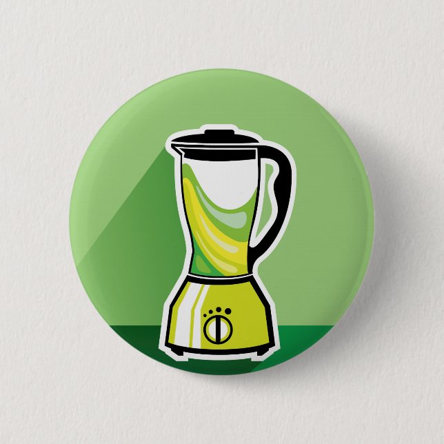 Green Blender vector 6 Cm Round Badge (Front)