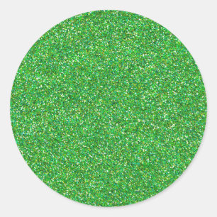 Green bling. classic round sticker