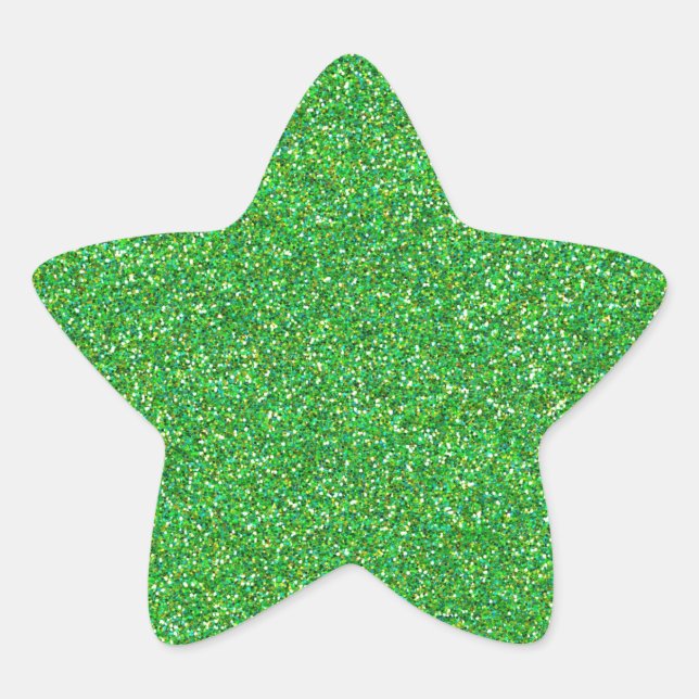 Green bling star sticker (Front)