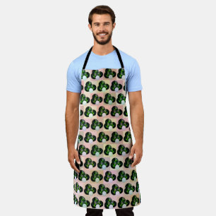 Green Block Art Lawn Bowls Pattern, Apron