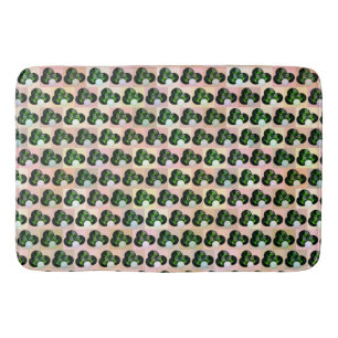 Green Block Art Lawn Bowls Pattern, Bathmat
