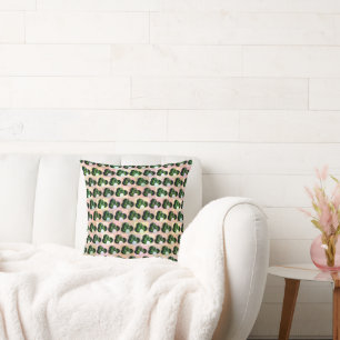 Green Block Art Lawn Bowls Pattern, Cushion