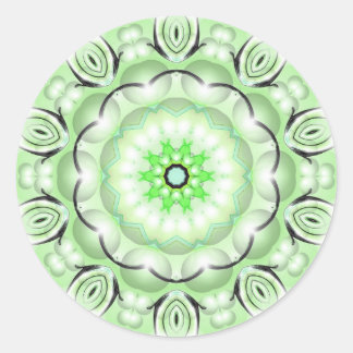 Green Blossom Classic Round Sticker