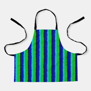 Green Blue abstract 3D rainbow pattern Apron