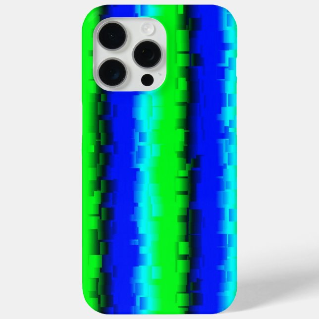 Green Blue abstract 3D rainbow pattern Case-Mate iPhone Case (Back)