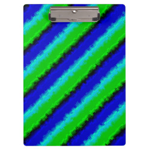 Green Blue abstract 3D rainbow pattern Clipboard