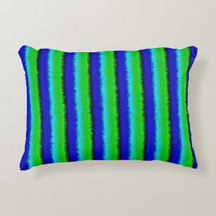 Green Blue abstract 3D rainbow pattern Decorative Cushion