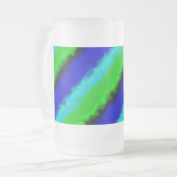 Green Blue abstract 3D rainbow pattern