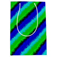 Green Blue abstract 3D rainbow pattern