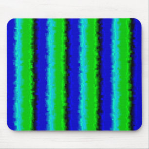 Green Blue abstract 3D rainbow pattern Mouse Mat