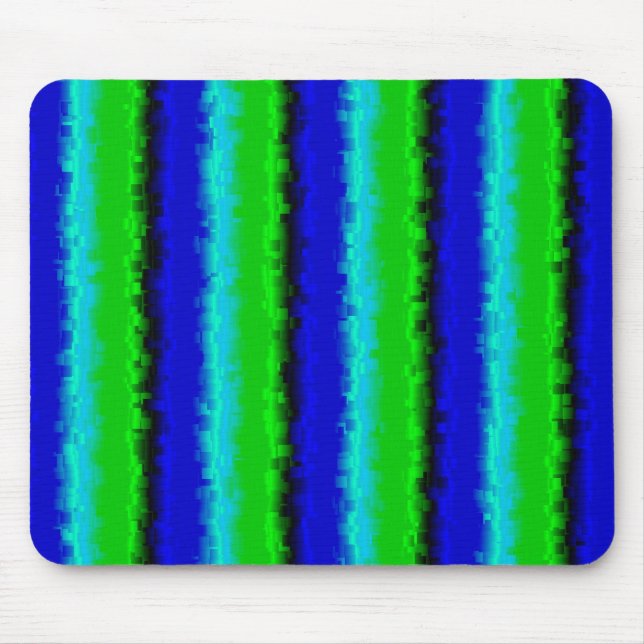 Green Blue abstract 3D rainbow pattern Mouse Mat (Front)