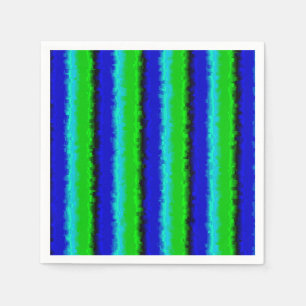 Green Blue abstract 3D rainbow pattern Napkin