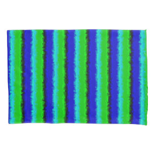 Green Blue abstract 3D rainbow pattern Pillowcase