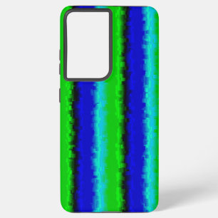 Green Blue abstract 3D rainbow pattern Samsung Galaxy Case