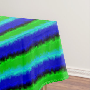 Green Blue abstract 3D rainbow pattern Tablecloth