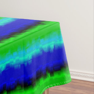 Green Blue abstract 3D rainbow pattern Tablecloth