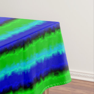 Green Blue abstract 3D rainbow pattern Tablecloth