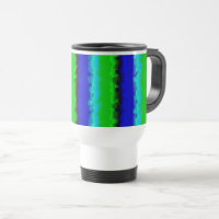 Green Blue abstract 3D rainbow pattern