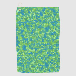 Green Blue Abstract Geometric Pattern Golf Towel