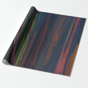 Green blue and brown abstract painting wrapping paper