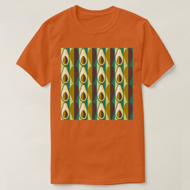 Green Blue Avocado Pattern T-Shirt (Design Front)