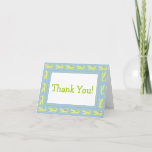 Green & Blue Baby Mod Alligator Thank You Cards