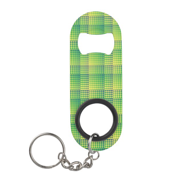 Green Blue Chequered Abstract Pattern (Front)