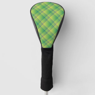 Green Blue Chequered Abstract Pattern Golf Head Cover
