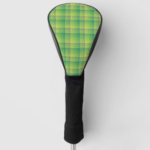 Green Blue Chequered Abstract Pattern Golf Head Cover