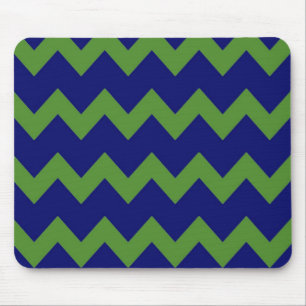Green Blue Chevrons Mousepad