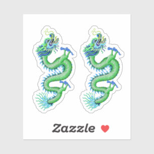 Green & Blue Chinese Dragon