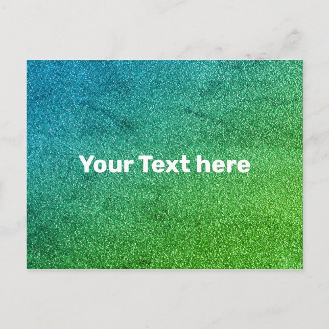 Green Blue Colour Gradient Ombre Texture Textured Postcard (Front)