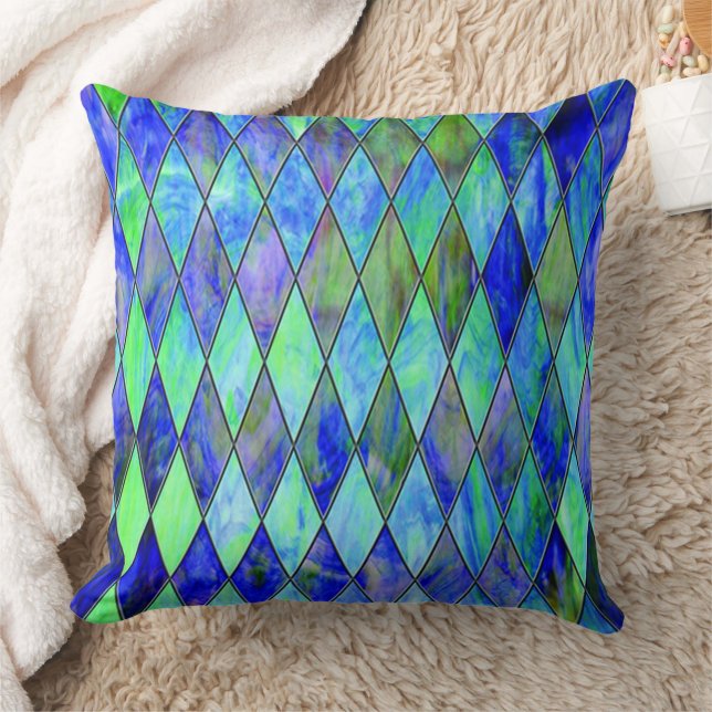 Green & Blue Cushion (Blanket)