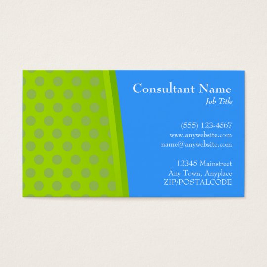 Green & Blue Dots Modern Card