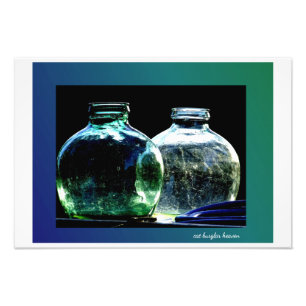 Green & Blue Glass Photo Print