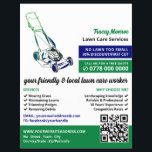 Green & Blue Lawn-Mower, Lawn Care Services Flyer<br><div class="desc">Green & Blue Lawn-Mower,  Lawn Care Services Advertising Flyer by The Business Card Store.</div>